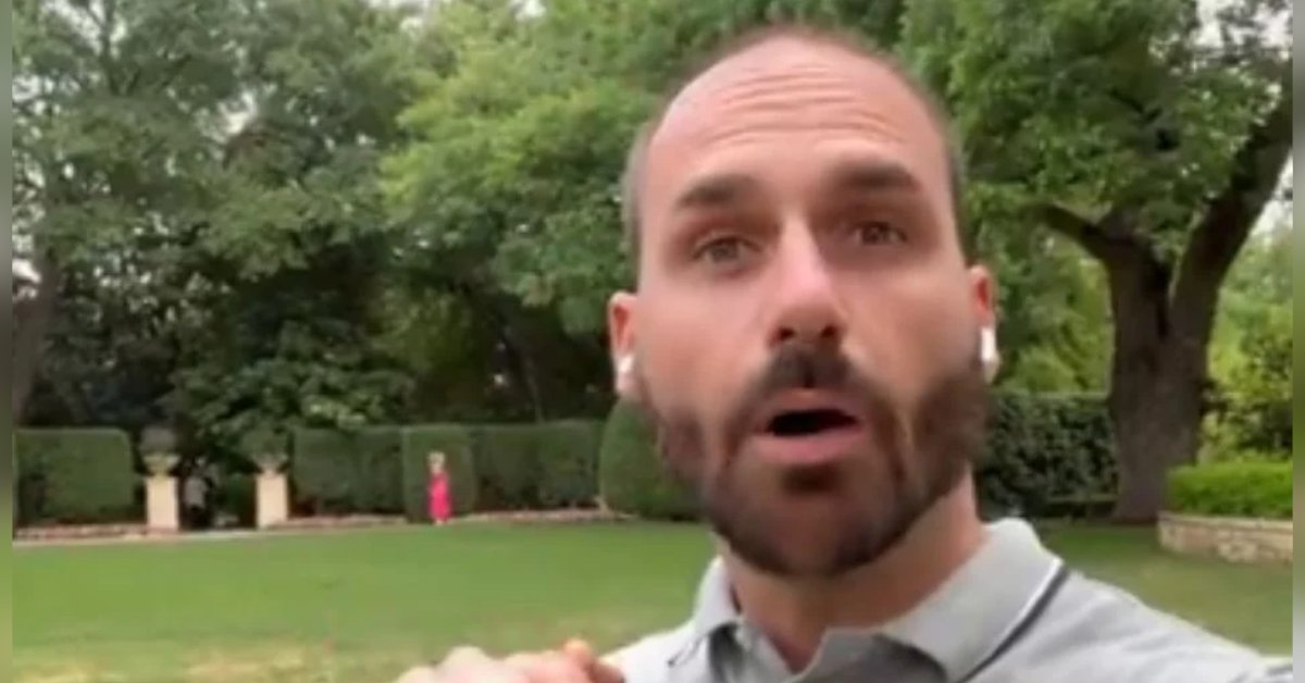 Eduardo está ‘refugiado’ nos EUA.