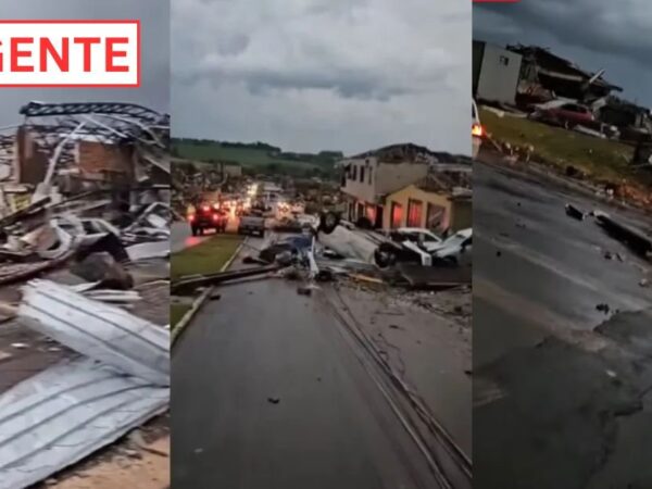Tornado atingiu o município de Rio Bonito do Iguaçu, 130 quilômetros a Sudoeste de Guarapuava
