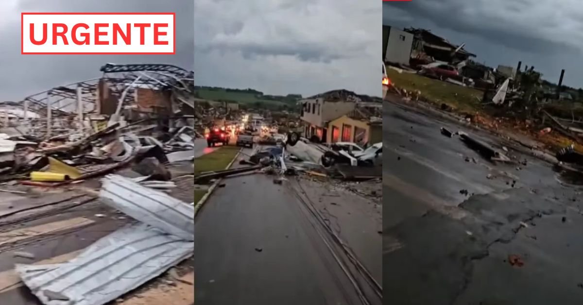Tornado atingiu o município de Rio Bonito do Iguaçu, 130 quilômetros a Sudoeste de Guarapuava